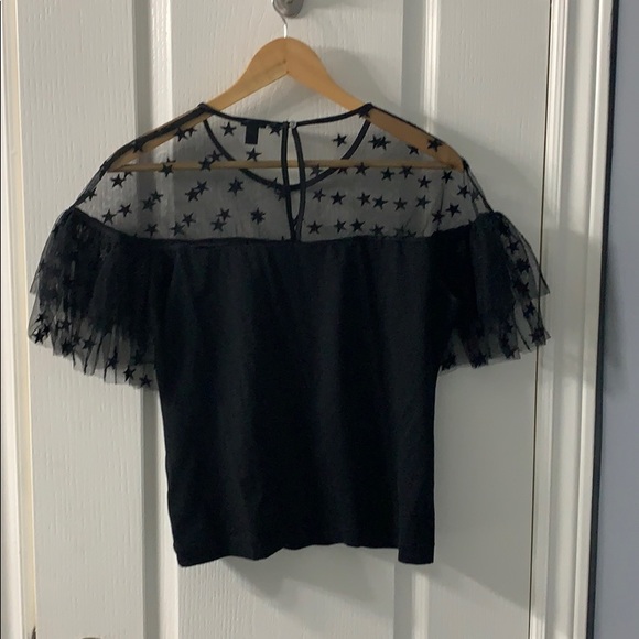 J Crew starry tulle ruffle sleeve top
✨ ✨ - Picture 3 of 6